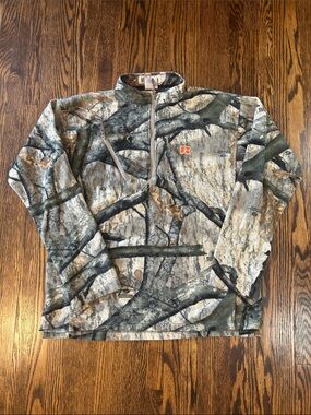 Vintage Y2K Russel Athletic Camo Half Zip Sweater
